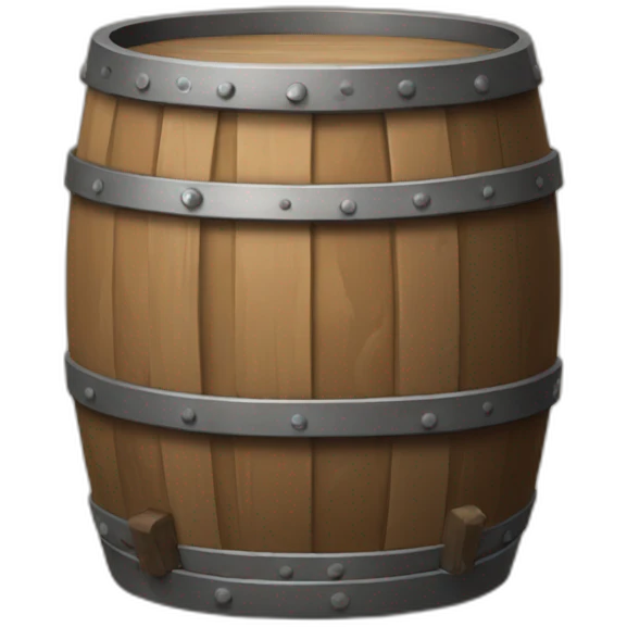 Barrel with arms and legs emoji