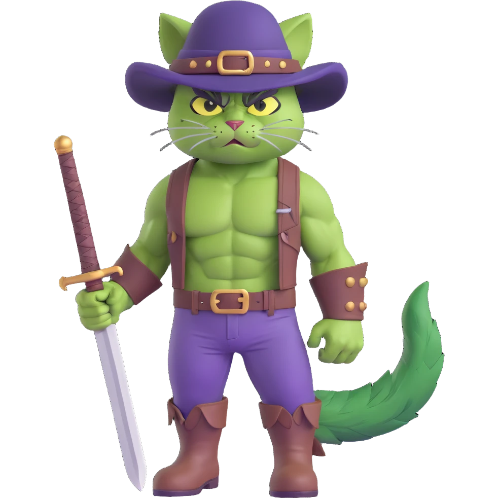 Hulk and Puss in Boots together emoji