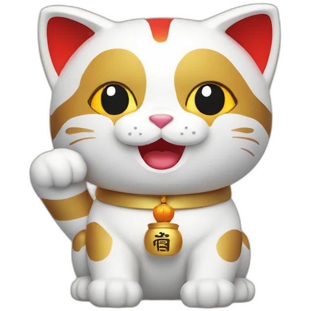 fortune lucky cat emoji