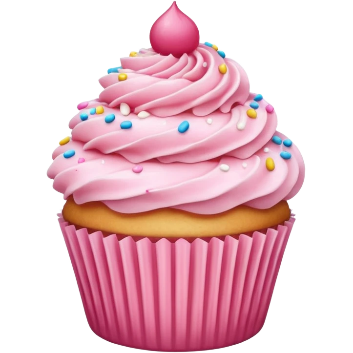Cupcake with pink icing emoji