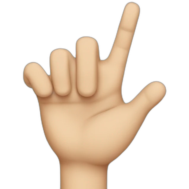hand with one finger out the middle one emoji