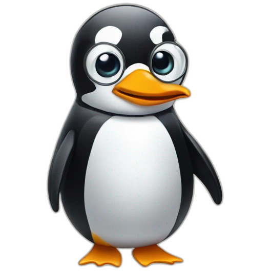 Penguin with a monocle emoji