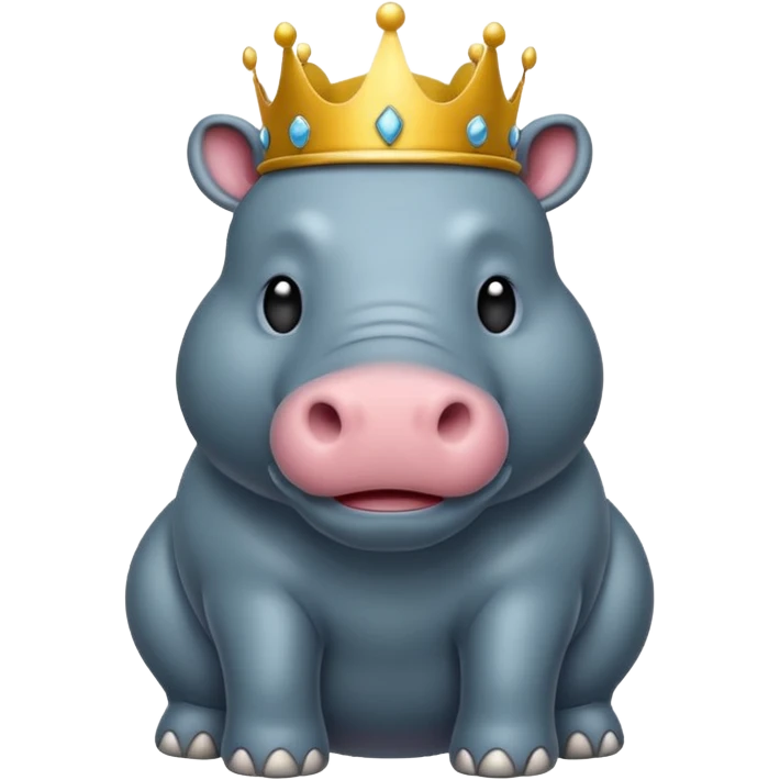 king hippopatamus emoji