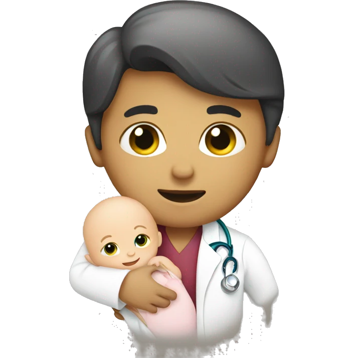 doctor holding baby emoji