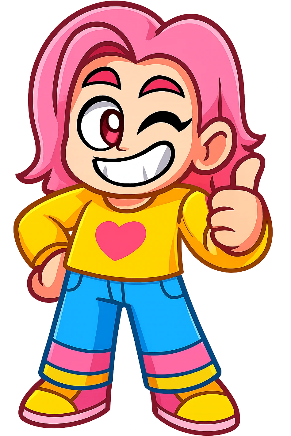 Extract every character from the picture. there is  5 character. So i need total 5 images of the character including the clothes and accessories they are wearing, and place on a transparent background. Keep the original style and appearance exactly the same. and separately give me the each character picture

 emoji