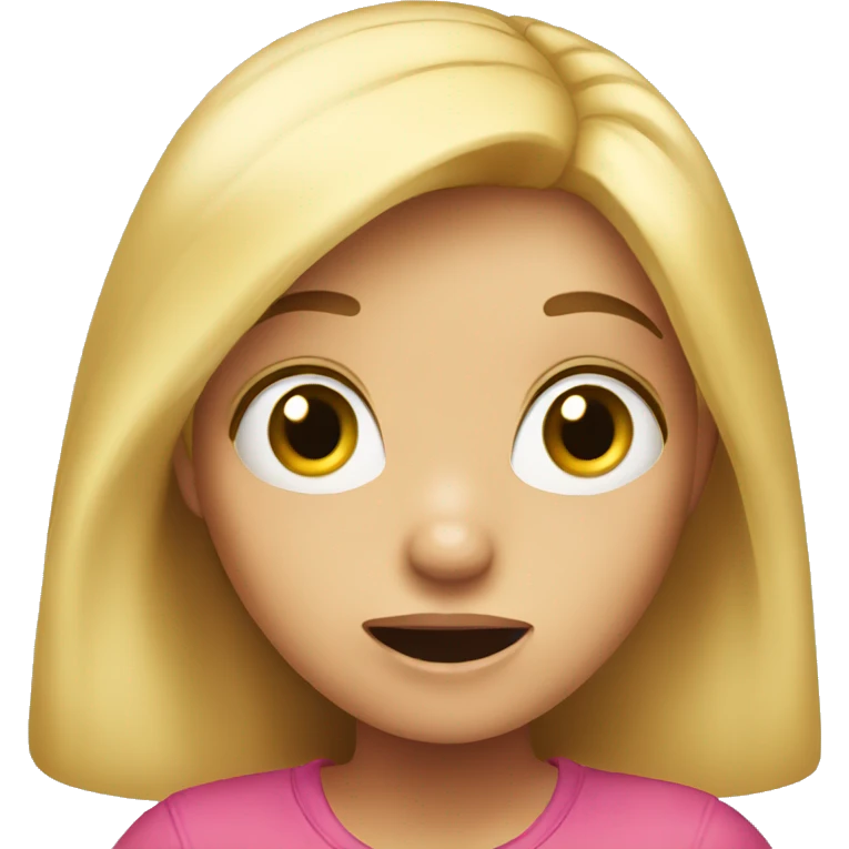 Surprised blonde girl emoji