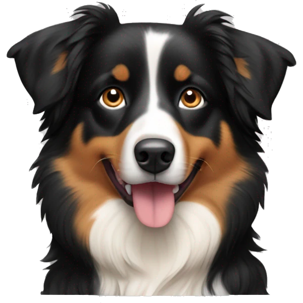 Black and tan Australian shepherd dog emoji
