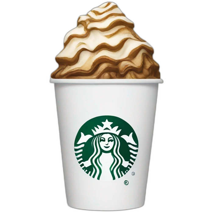 starbucks but with moutain logo emoji