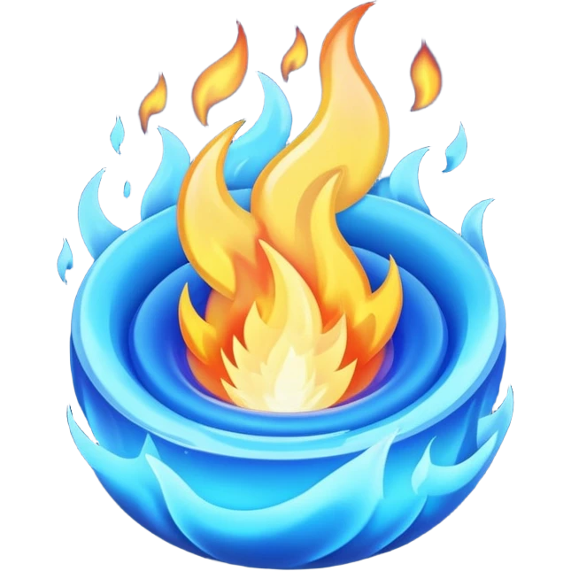 Blue fire copy and paste emoji