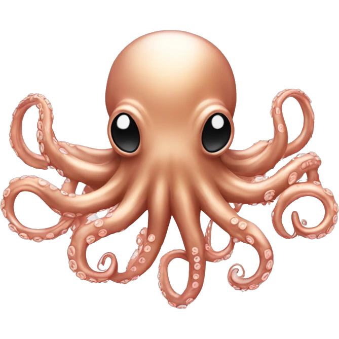 Rose gold octopus mad emoji