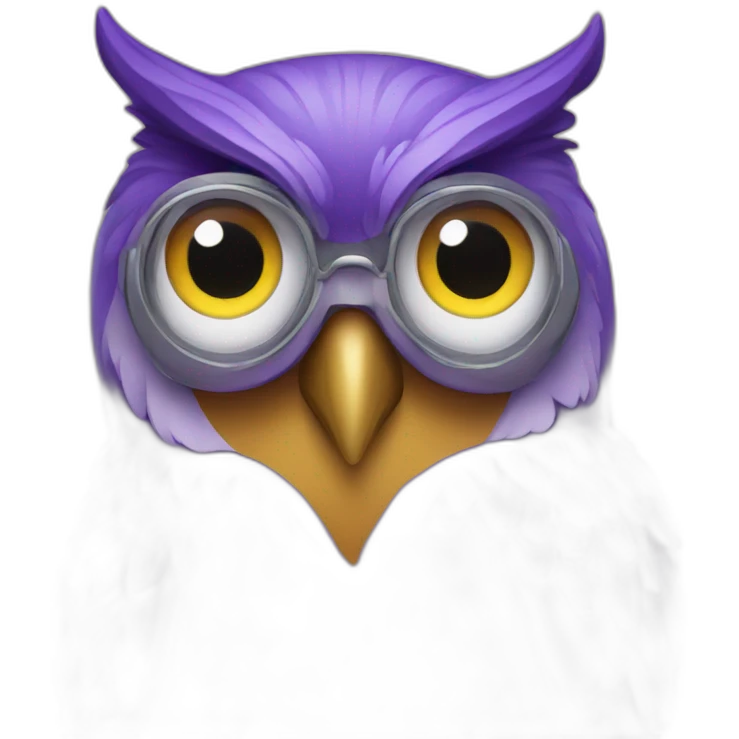 purple owl typing emoji