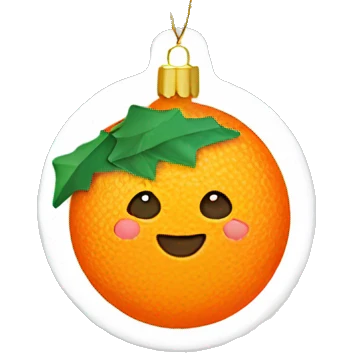 Orange Christmas ornament  emoji