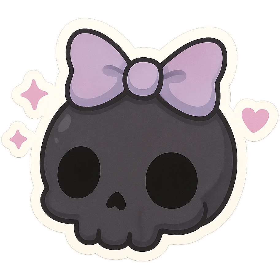 pastel goth black object emoji