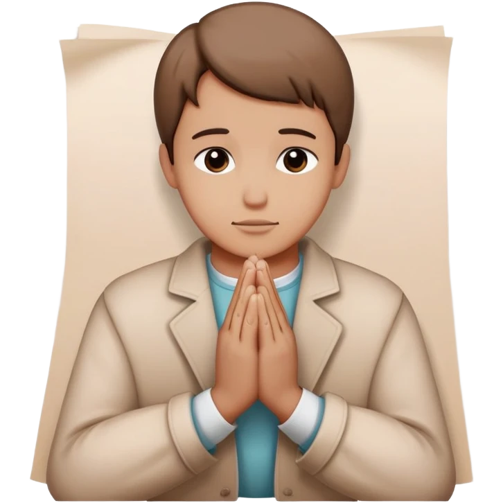 Person with praying hands next to paper with "Dear God" written on it emoji