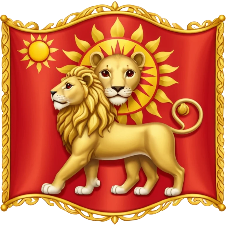 پرچم شیر و خورشید ایران emoji