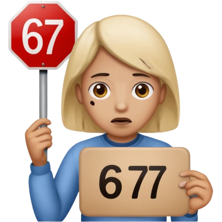 Someone doing 6 7 brainrot  emoji