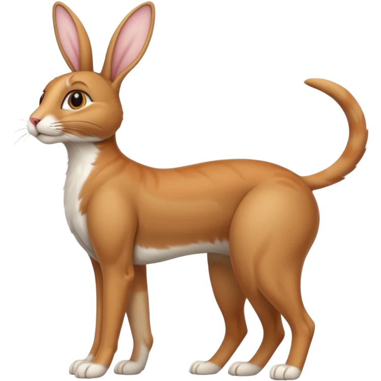 Long Nose Breed Dog. Rabbit Ears. Cat Arms Legs Torso Tail Anthropomorphic Fusion Hybrid (Character OC) emoji