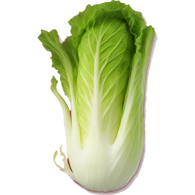 A napa cabbage marinated in a bright red pepper paste emoji