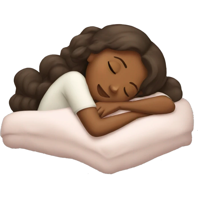 Brown skin girl sleeping  emoji