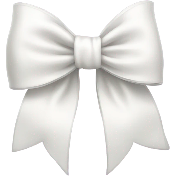 Cute white bow emoji