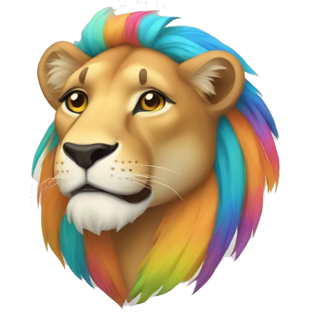 colorful lioness  emoji
