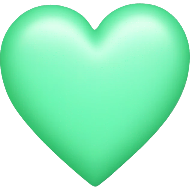 mint green heart  emoji