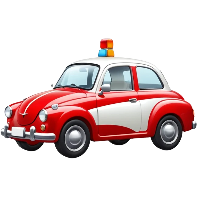 red and white car emoji