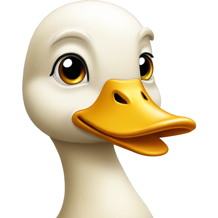 White and beige duck emoji