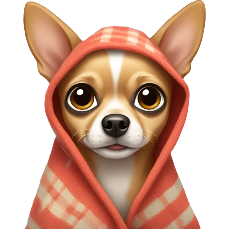 Chihuahua wearing blanket  emoji