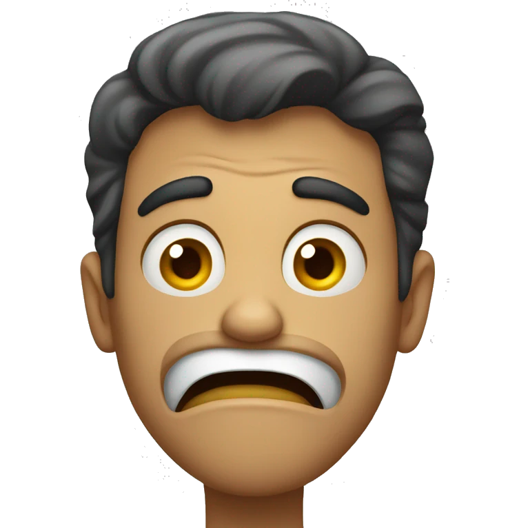 scared man emoji