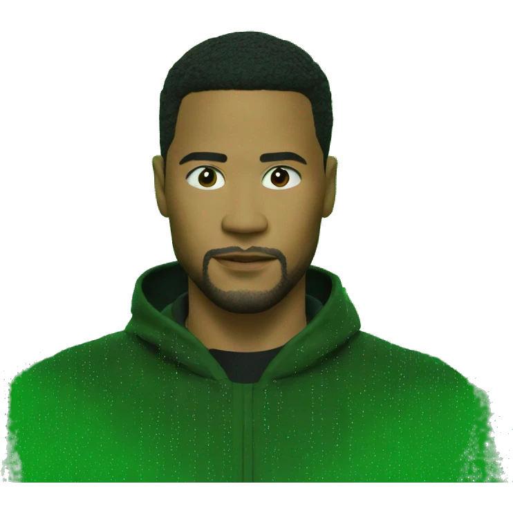 raining matrix movie type green screen with emoji