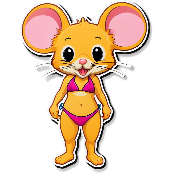 Mouse in a bikini emoji