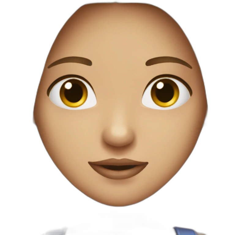 Fille scintillante qui me regarde emoji