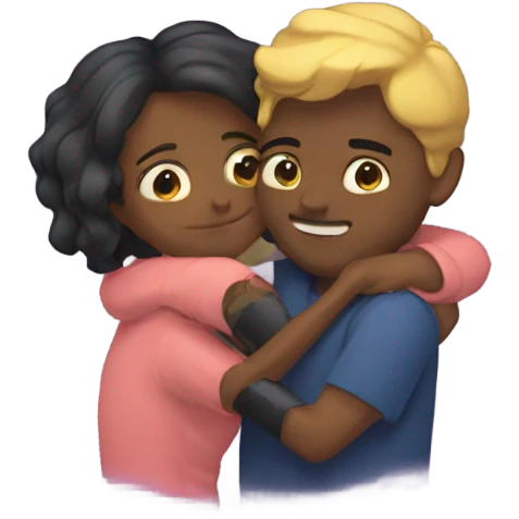 bf and gf hugging emoji