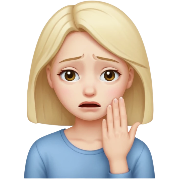 Shy and crying  emoji