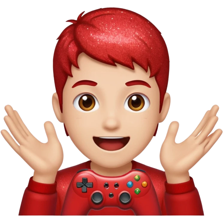 red glitter gamer emoji