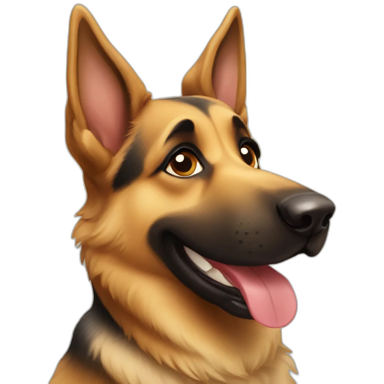 Happy german shepherd dog emoji