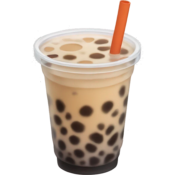 Realistic boba tea emoji