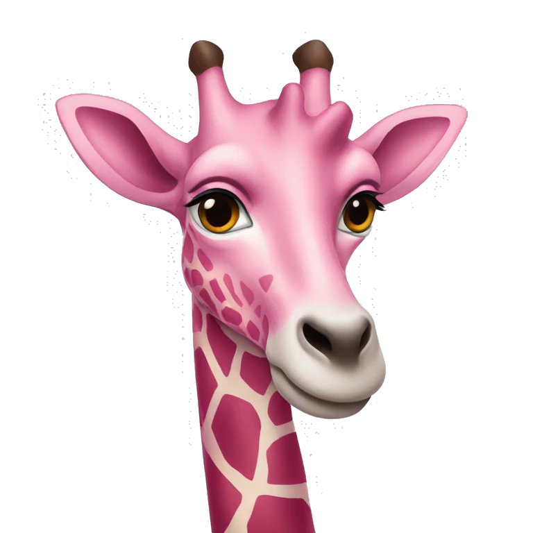 Une girafe de couleur rose emoji