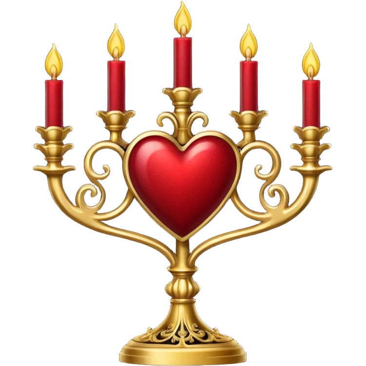 heart with gothic candelabra emoji