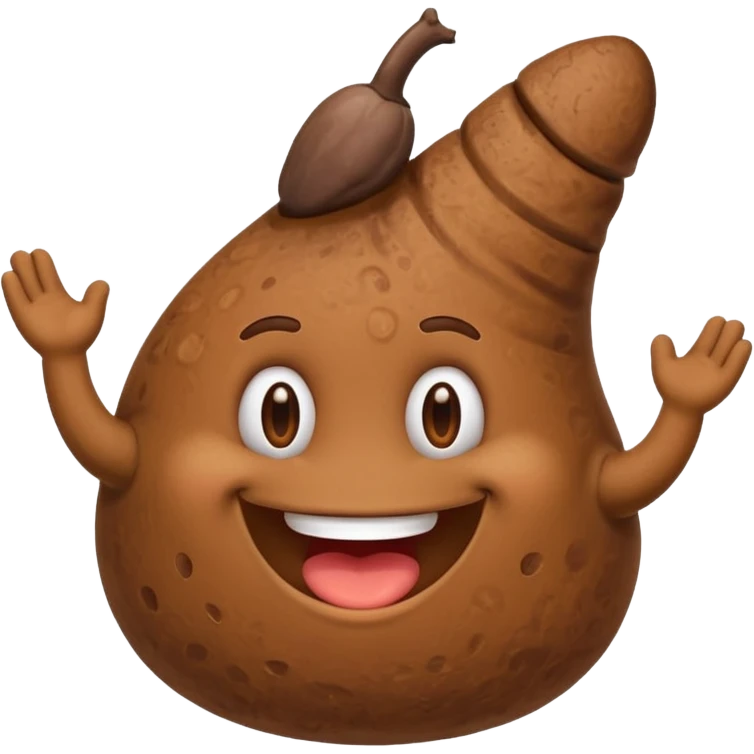 poo with grin and massive penis emoji