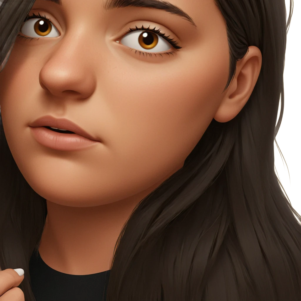 realistic portrait of girl emoji