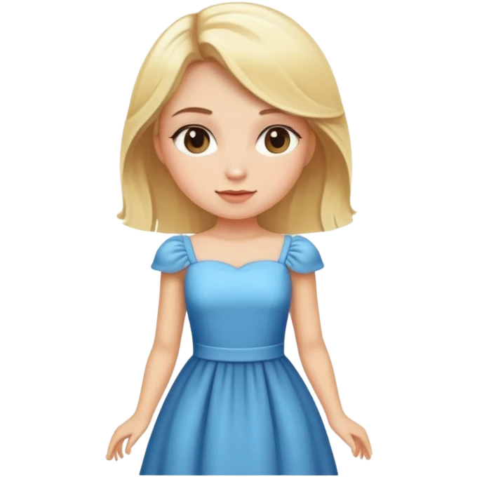 Blonde girl in a dress  emoji