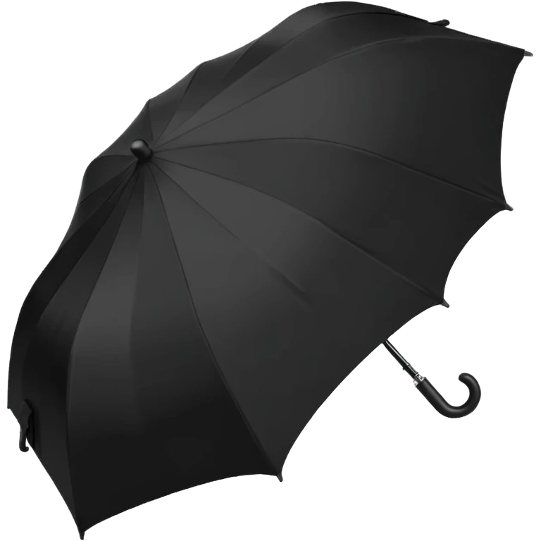 black folding umbrella emoji
