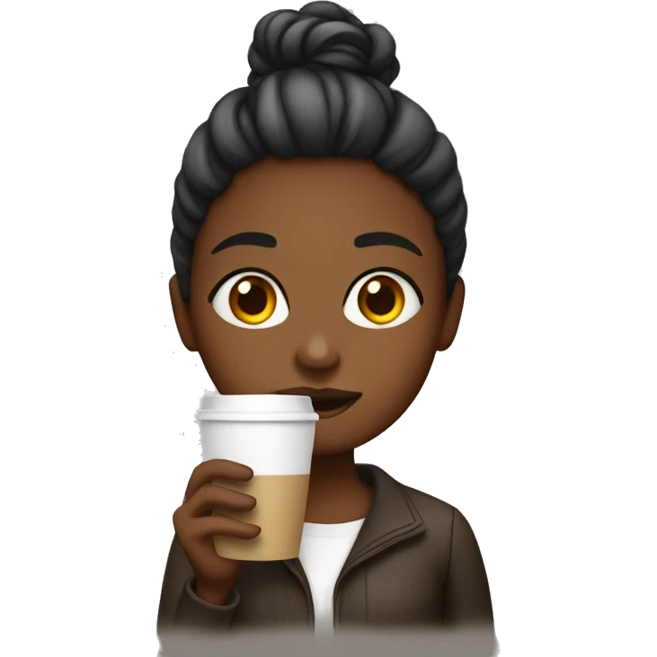 Girl who make a coffee emoji