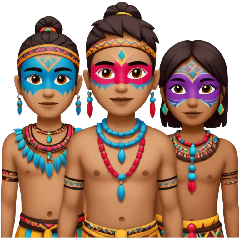 tribals in tribal colors festival time emoji