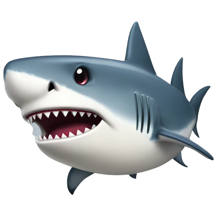 mean shark emoji