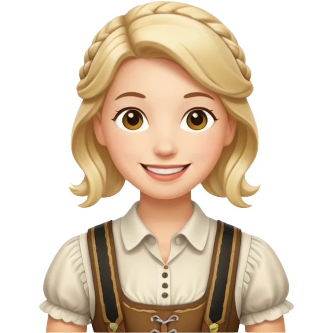 person wearing traditional German attire lederhosen or dirndl emoji