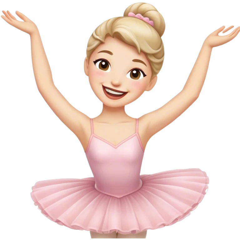 Ballerina laughs emoji