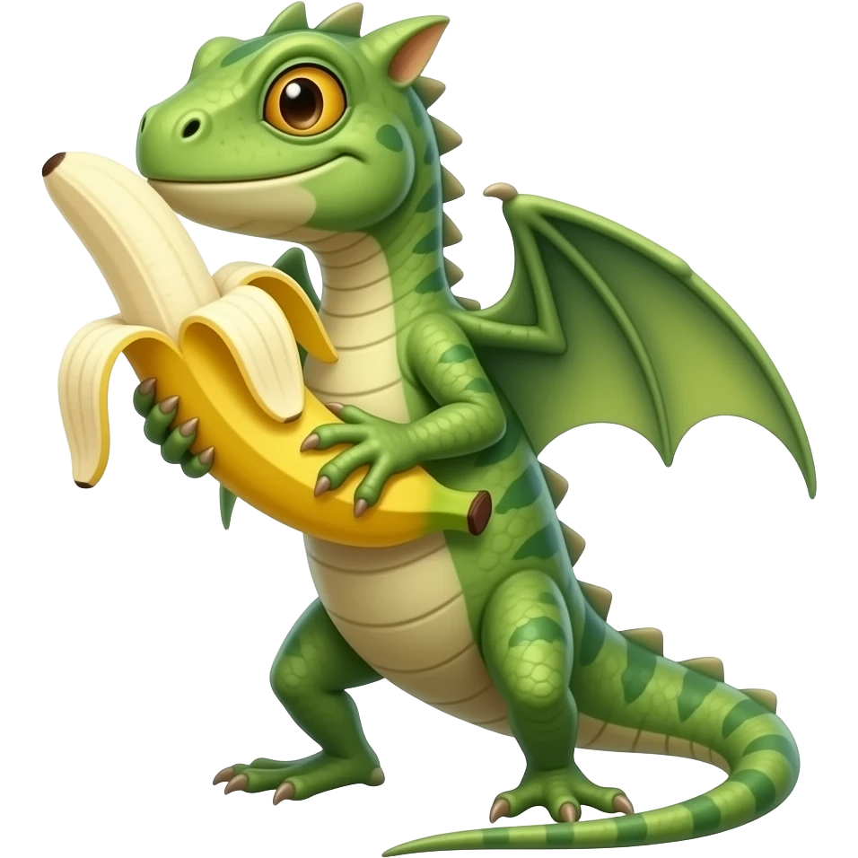 A Draco with a banana clip emoji
